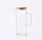 Jarra de vidrio con tapa de bambú 1200ml